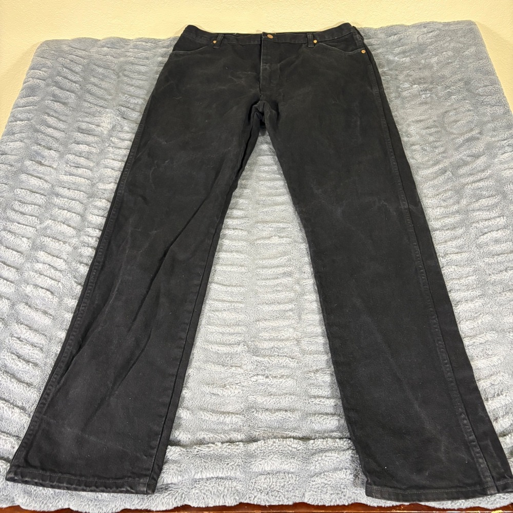 Wrangler 13MWZWK Cowboy Cut Black Jeans Mens 40x36 Made in USA Original Fit